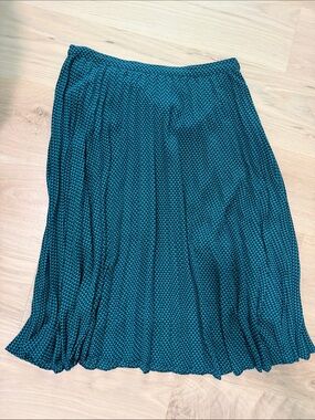 Louche Navy & Teal Geometric Skirt-Plus Size
